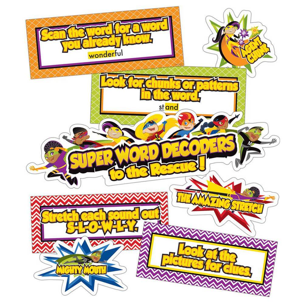 Super Power Decoding Words Mini Bulletin Board Set 