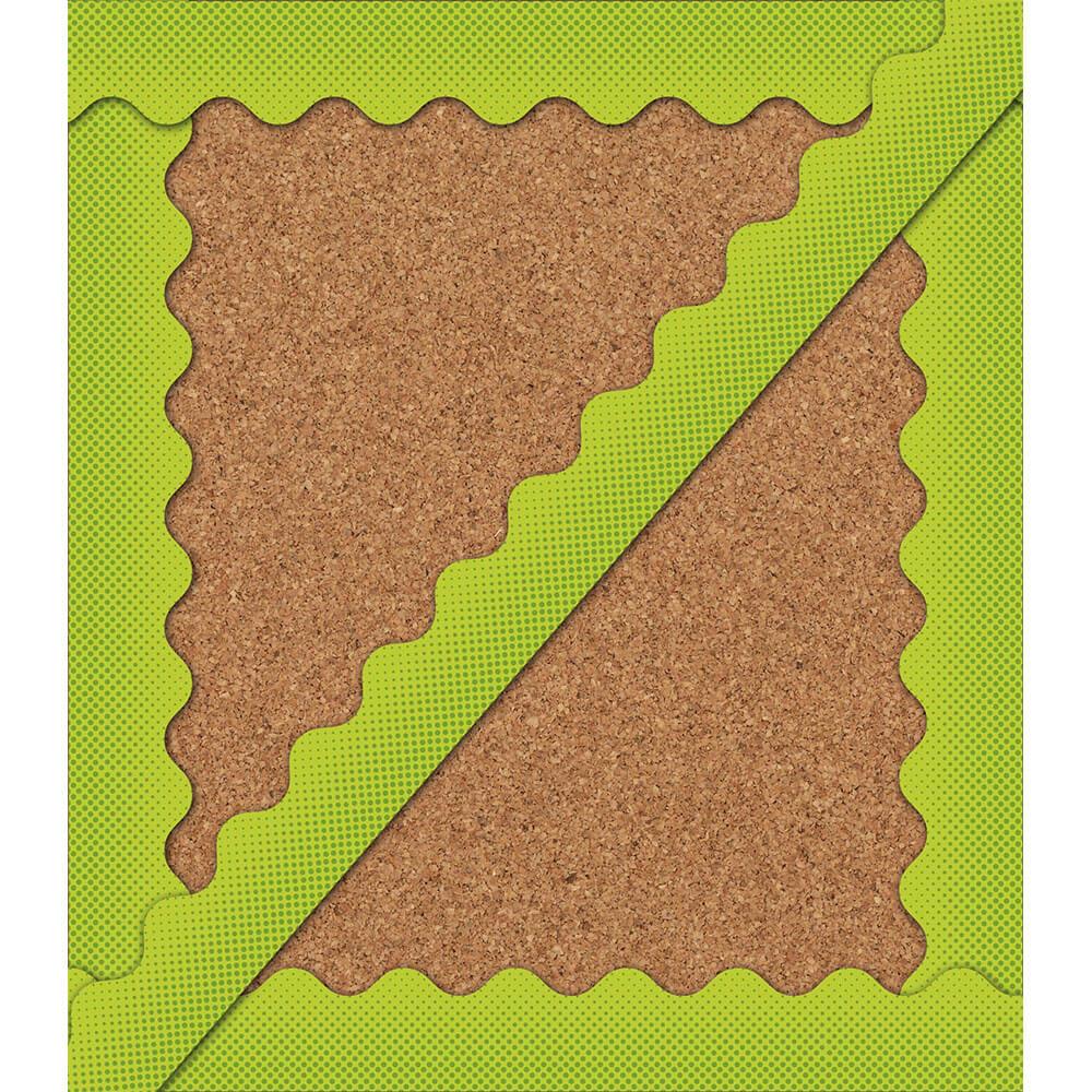 Super Power Laser Lime Scalloped Borders 