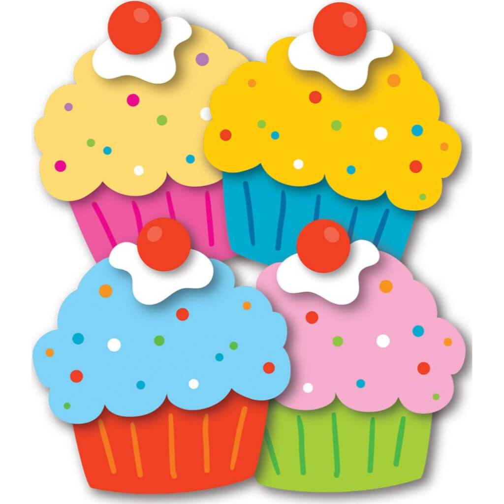 Cupcakes Assorted Mini Cut Outs 