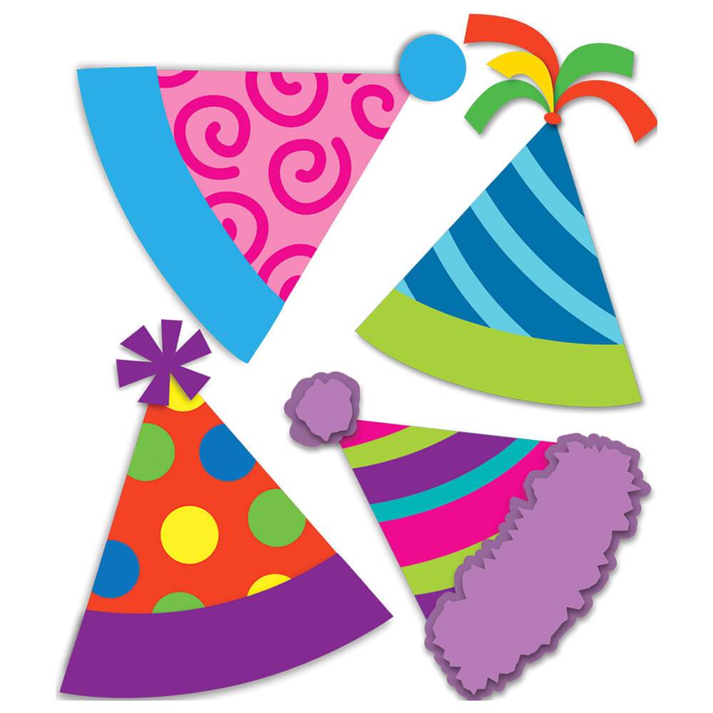 Party Hats Mini Cut Outs 