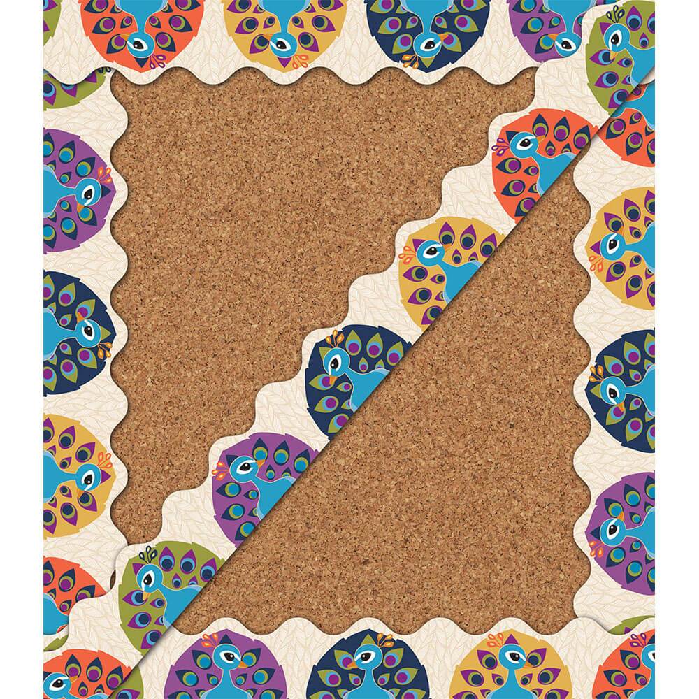 You Nique Peacocks Scalloped Borders 