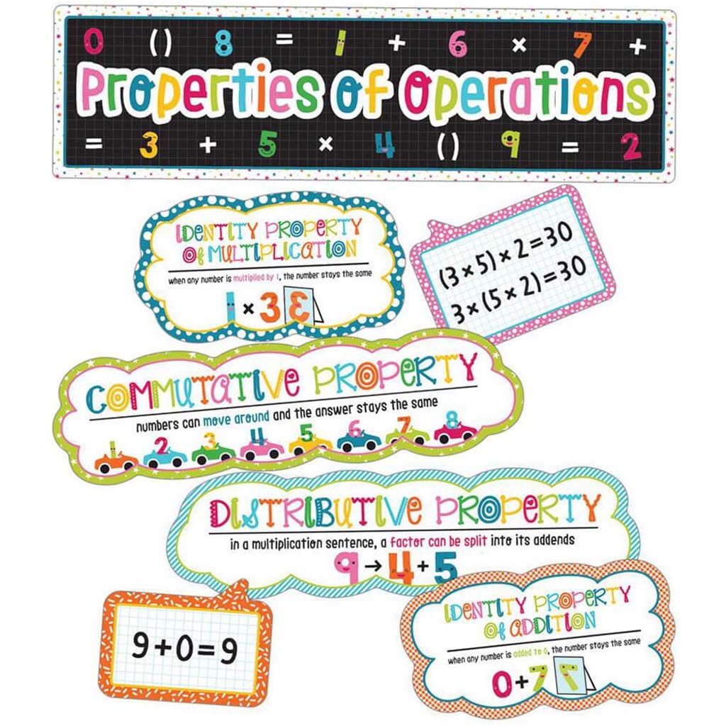 School Pop Properties Of Operations Mini Bulletin Board Set 