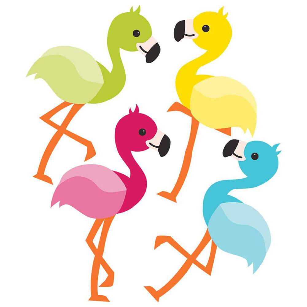 School Pop Flamingos Mini Cut Outs 