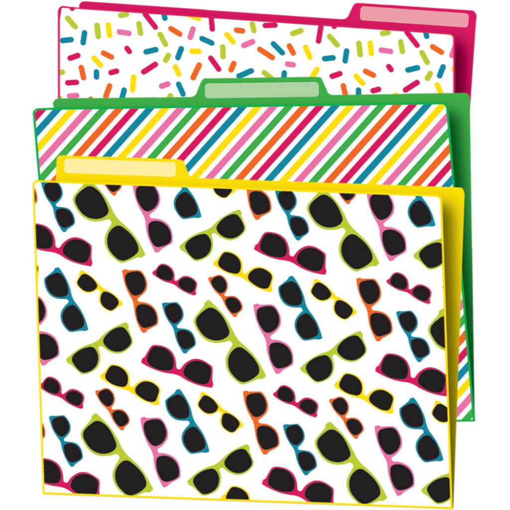 School Pop File Folders 