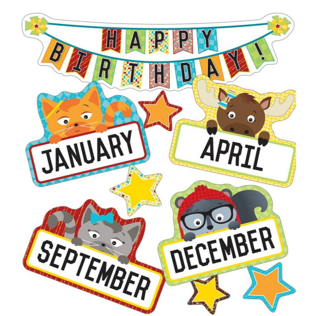 Hipster Birthday Mini Bulletin Board Set 