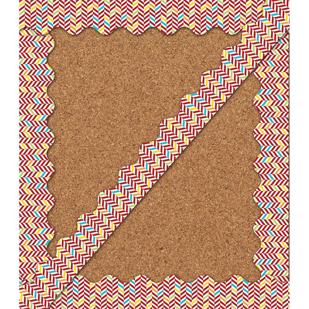 Hipster Herringbone Scalloped Borders 