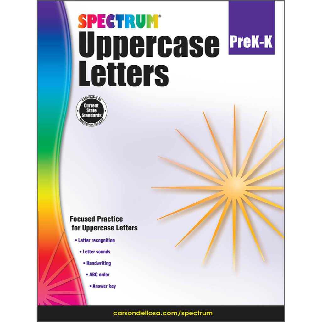 Spectrum Uppercase Letters Workbook Grade K 
