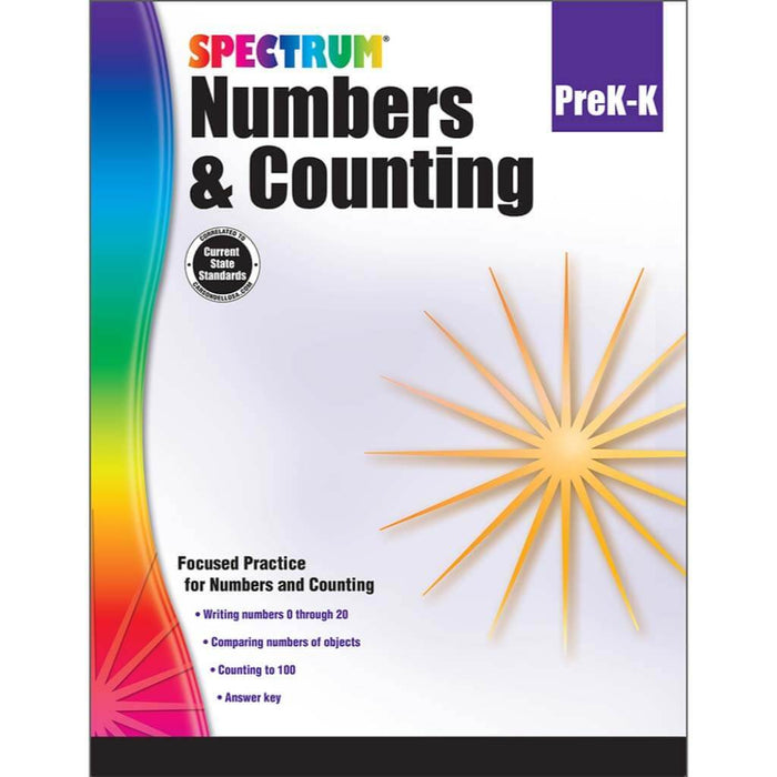 Spectrum Numbers & Counting Workbook Grade Pk-K 