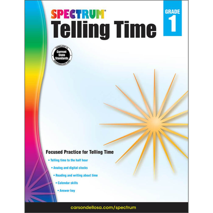 Spectrum Telling Time Workbook Grade 1 