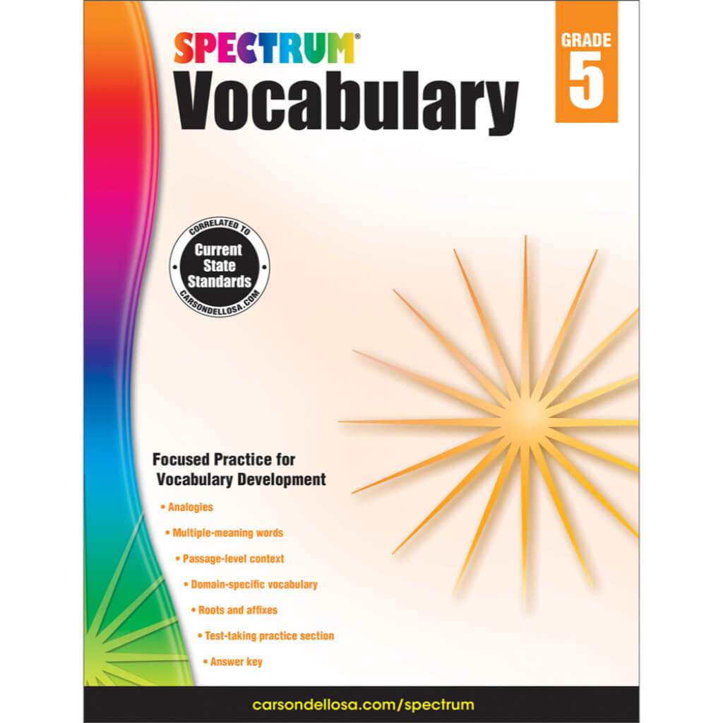 Spectrum Vocabulary Workbook Grade 5 