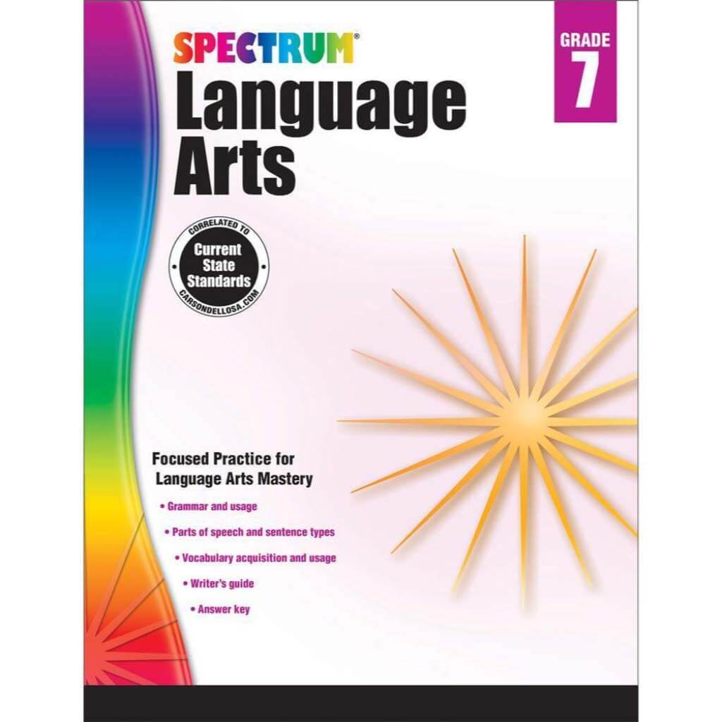 Spectrum Language Arts Workbook Grade 7 