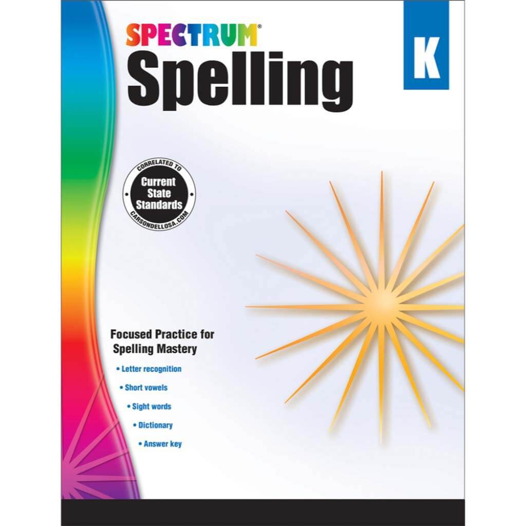 Spectrum Spelling Workbook Grade K 