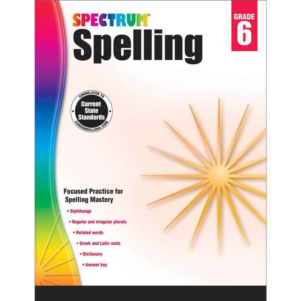 Spectrum Spelling Workbook Grade 6 