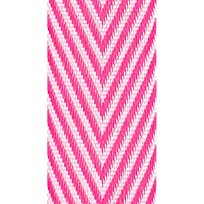 Herringbone 5/8in x 6yd Hot Pink