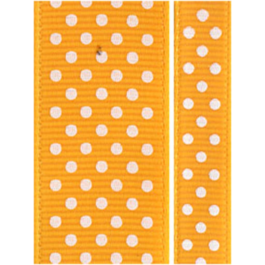 Grosgrain Swiss Dot 7/8in x 5yd Bright Yellow