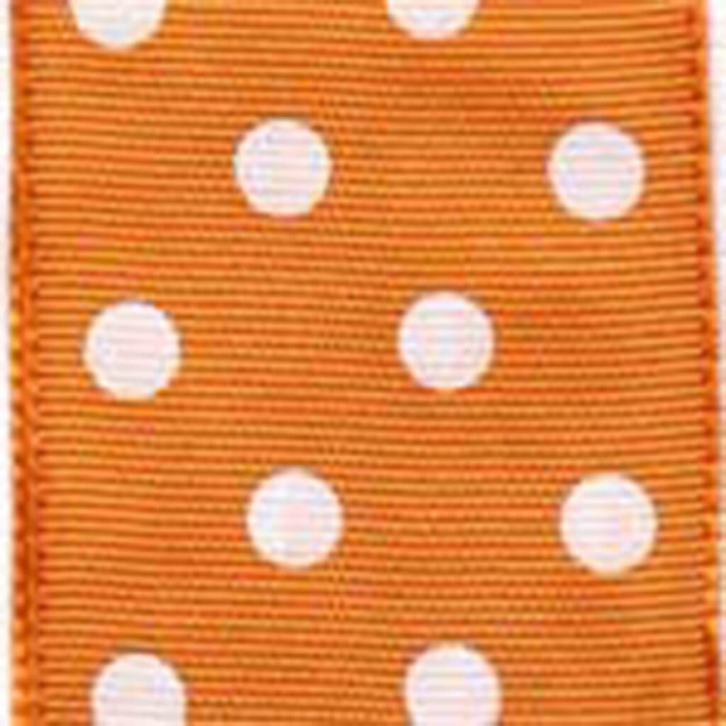 Polka Dots 1-1/2in x 3yd Orange/White