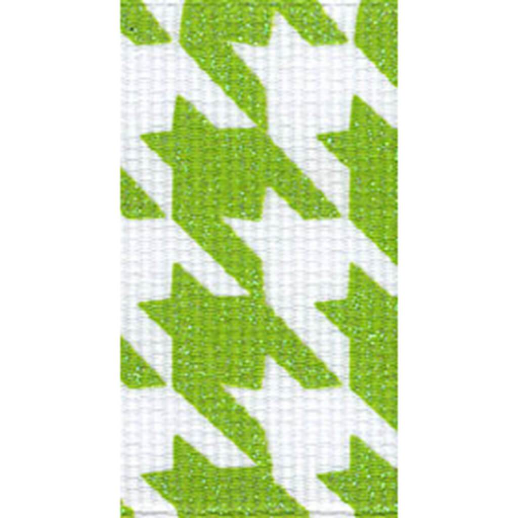 Hounds Tooth Grosgrain 7/8in x 4yd Lime