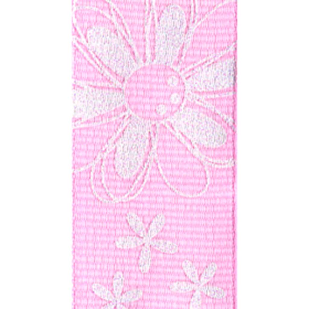 Glitter Daisy 7/8in x 4yd Light Pink