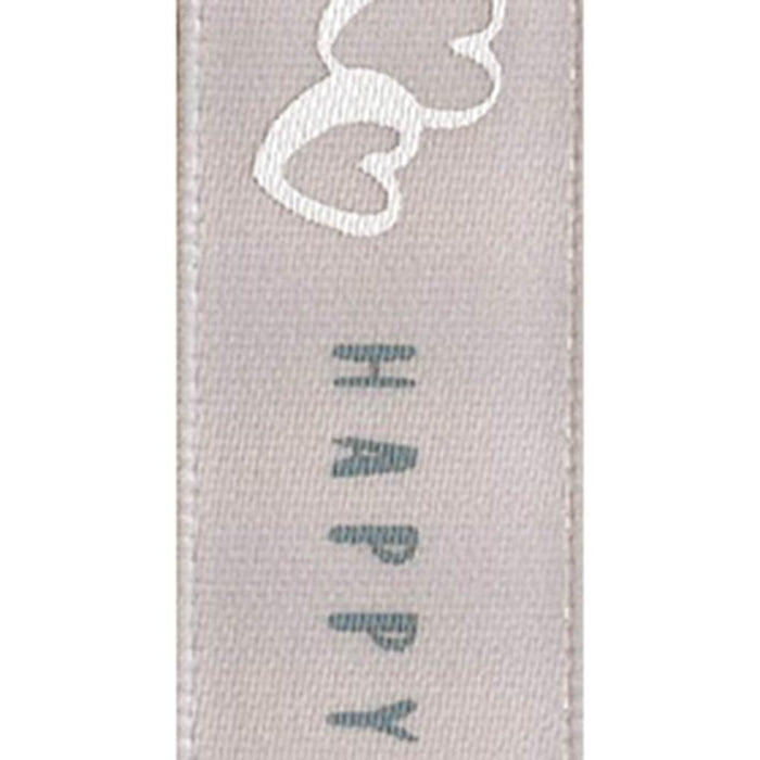 Happy Anniversary 5/8in x 6yd Silver