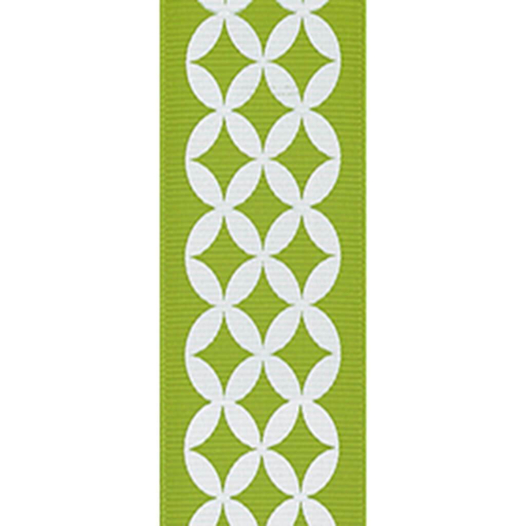 Diamond Lattice 1-1/2in x 3yd Apple Green