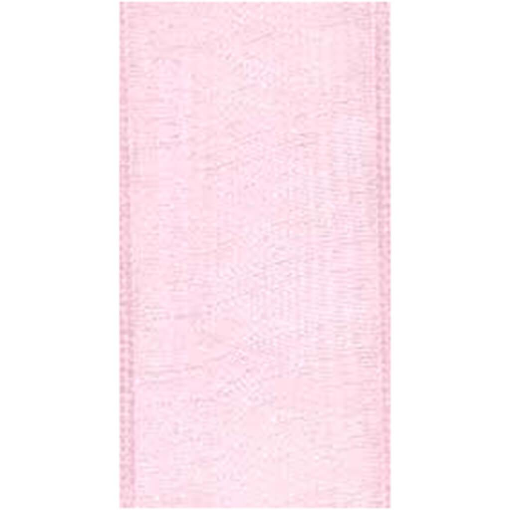 Sheer Organdy 1 1/2in x 10yd Light Pink