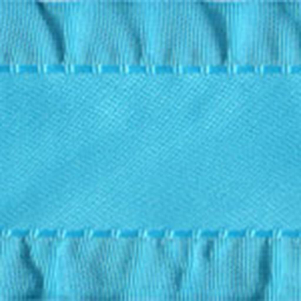 Double Ruffle 7/8in x 3yd Misty Turquoise