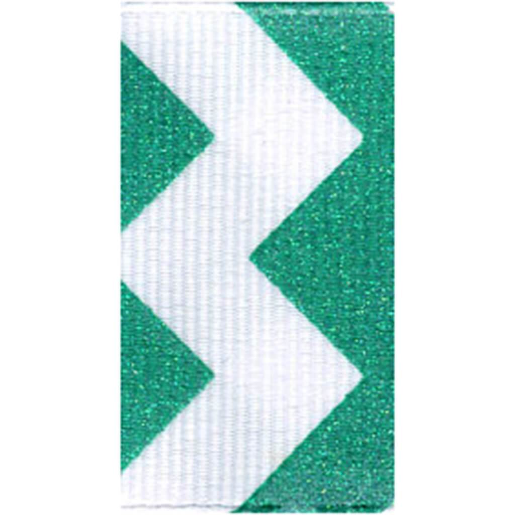 Sugar Chevron 7/8in x 4yd Emerald