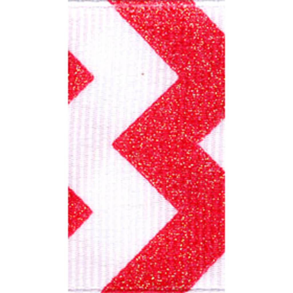 Sugar Chevron 1-1/2in x 3yd Red