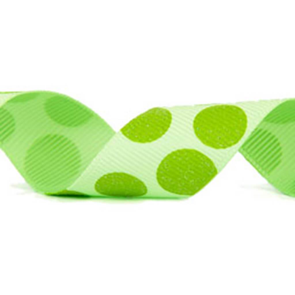 Sugar Dots 7/8in x 4yd Seafoam/Lime