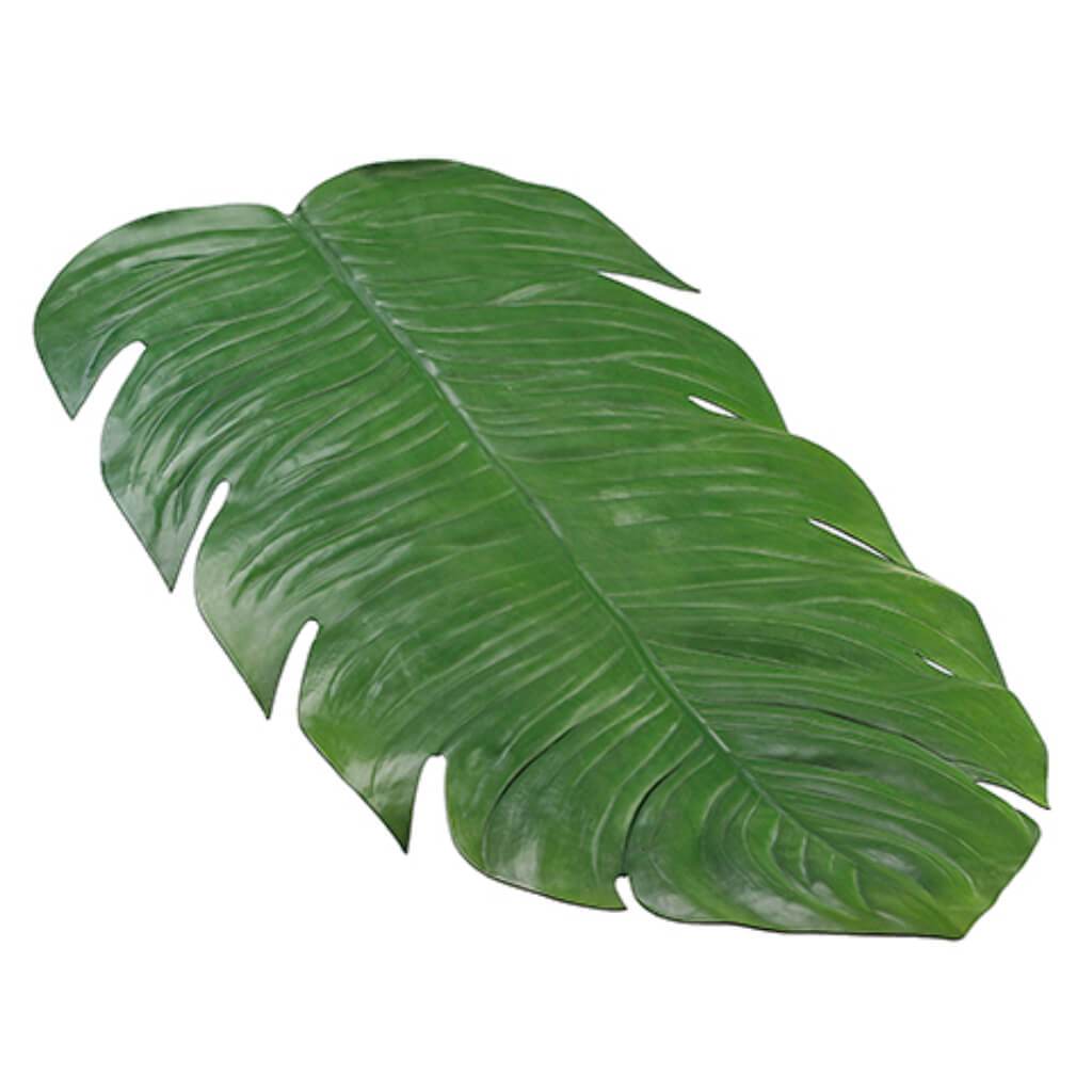 Monstera Leaf Table Runner 30inW x 15.5inL Green 