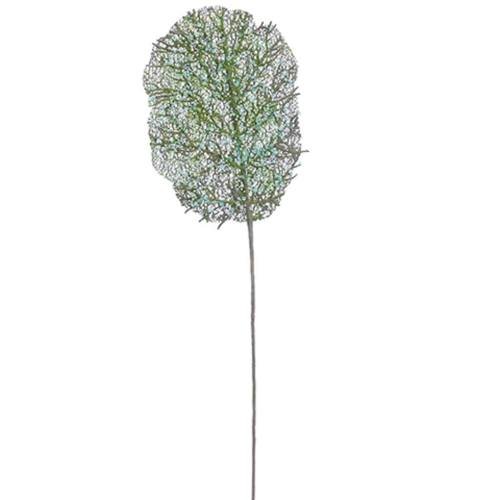 Sea Coral Leaf Spray 23in Seafoam/Aqua
