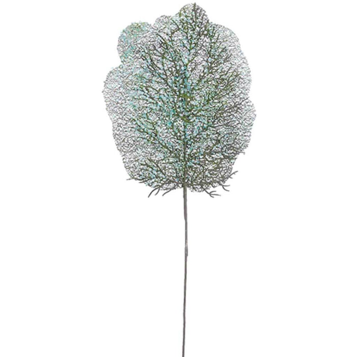Sea Coral Leaf Spray 28in, Seafoam/Aqua
