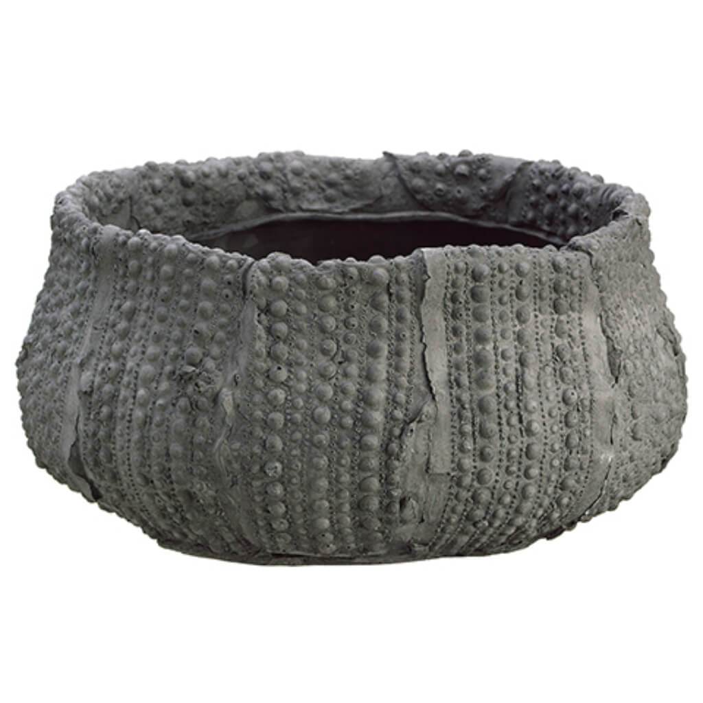5"HX9.75"D CLAY POT GY 
