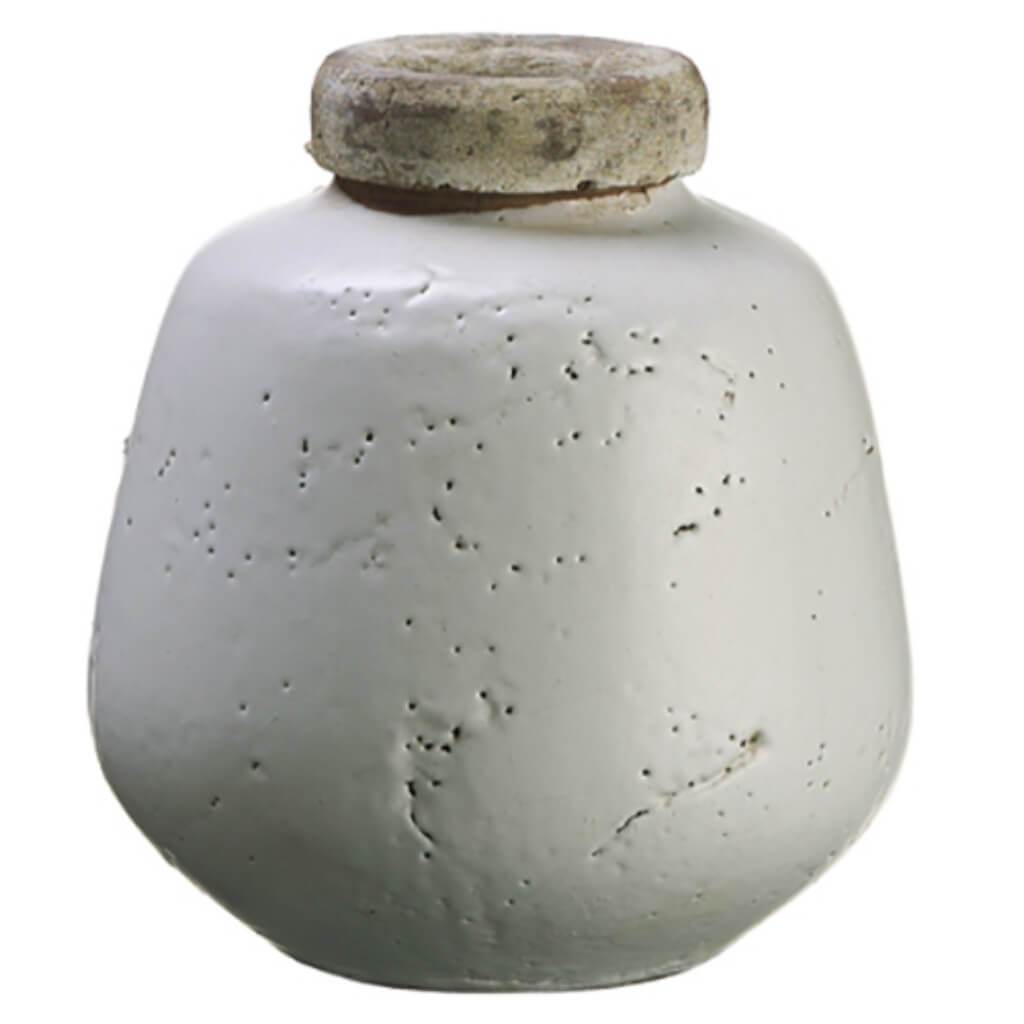 8.7inH x 8inD STONEWARE CONTAINER CR 