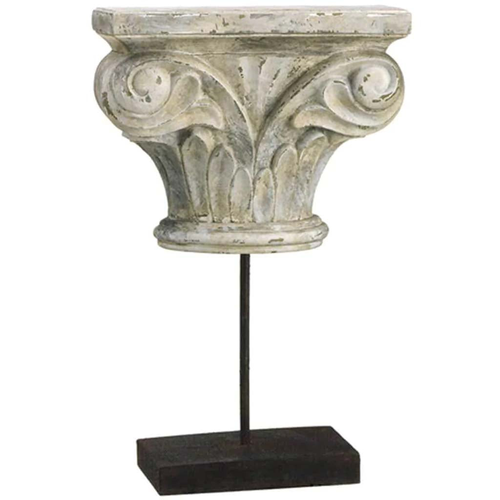 Architectural Ornament Table Top Whitewashed 11.25in