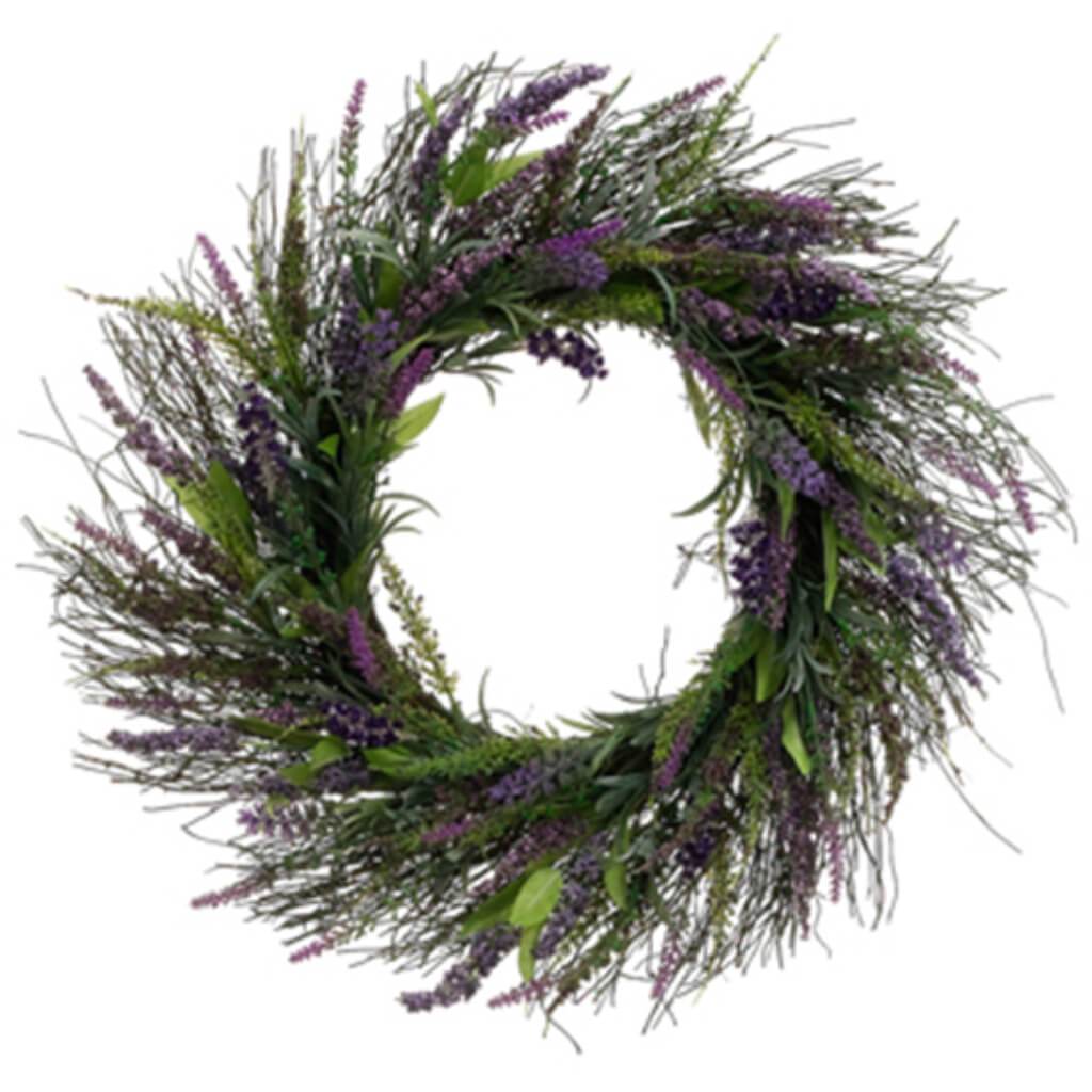 23&quot;LAVENDER TWIG WREATH LV/PU 