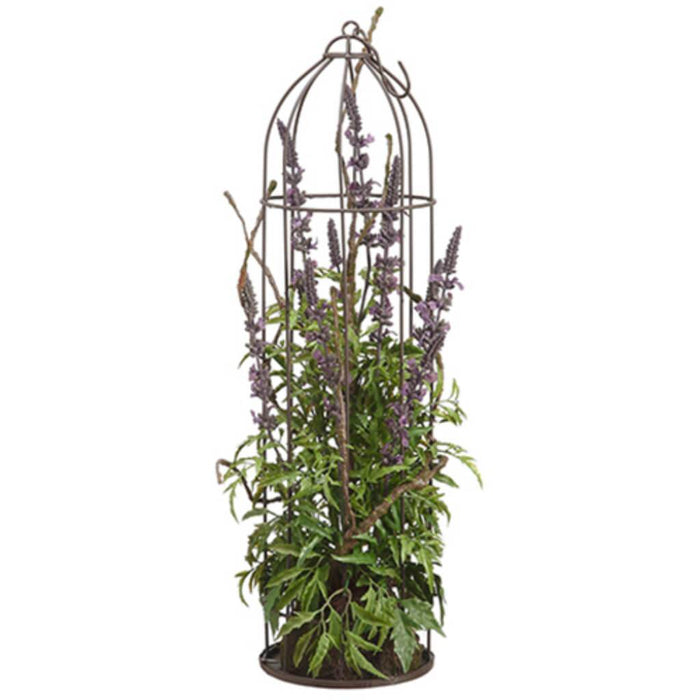 22"LAVENDER IN MTL BIRDCAGE PURPLE 
