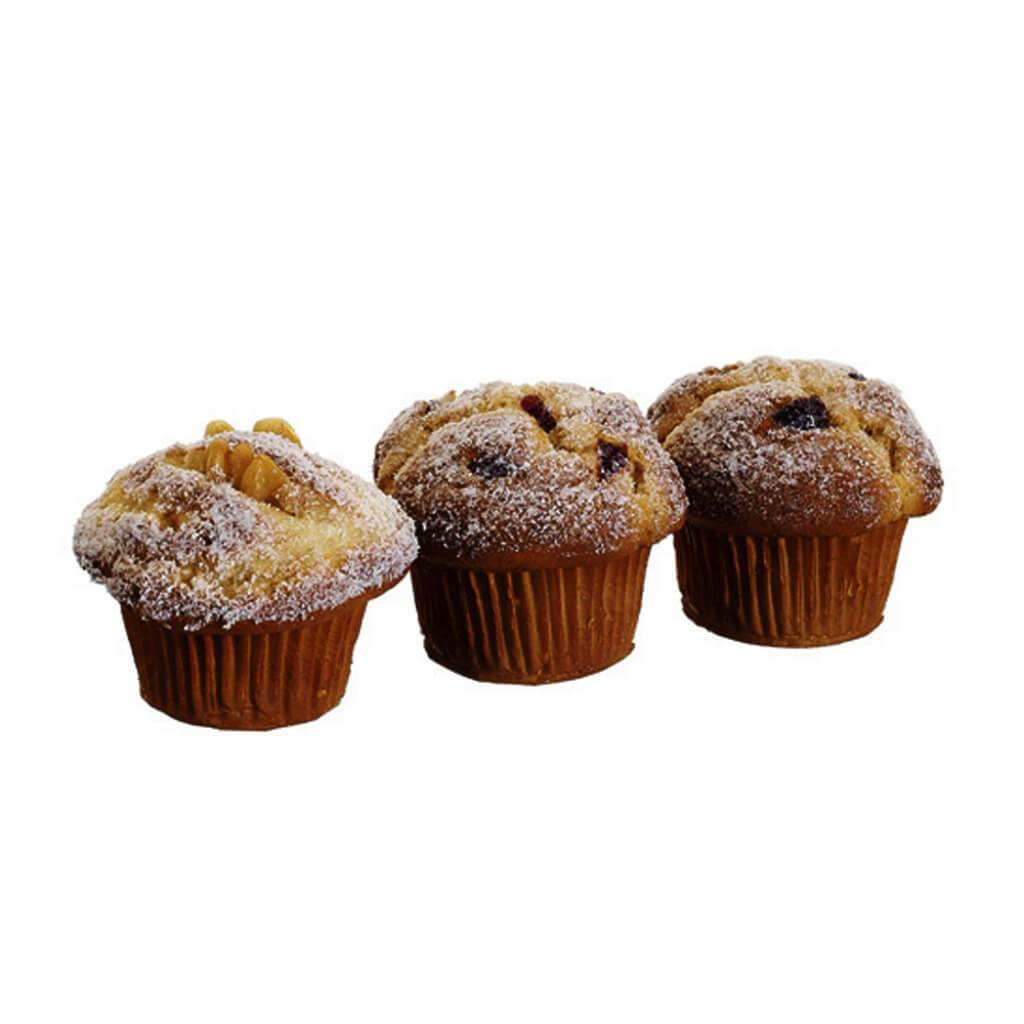 Mixed Nuts/Berry Muffin 3in (3/Bg) Brown 