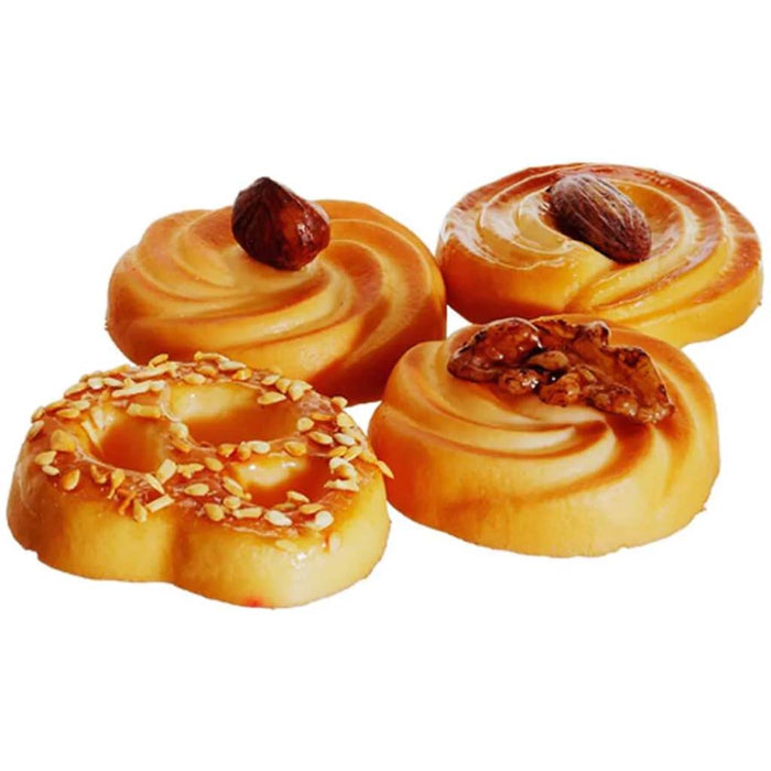 Assorted Cookie (4Ea/Box) 2in Brown 