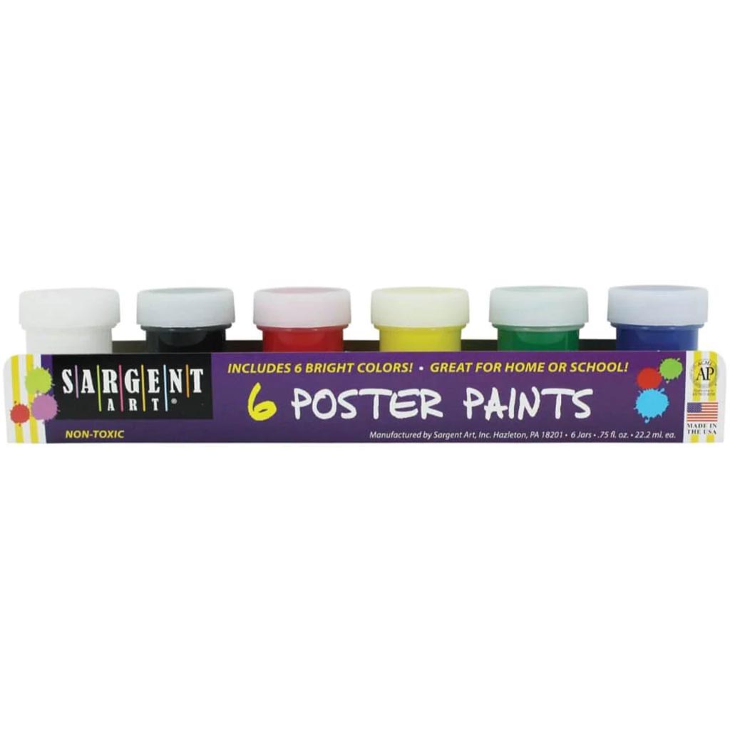 Primary Poster Paint Set 6 Jar