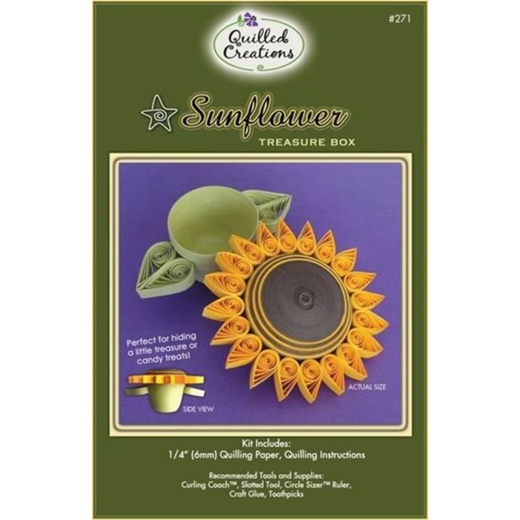 Sunflower Treasure Box Miniature Quilling Kit 