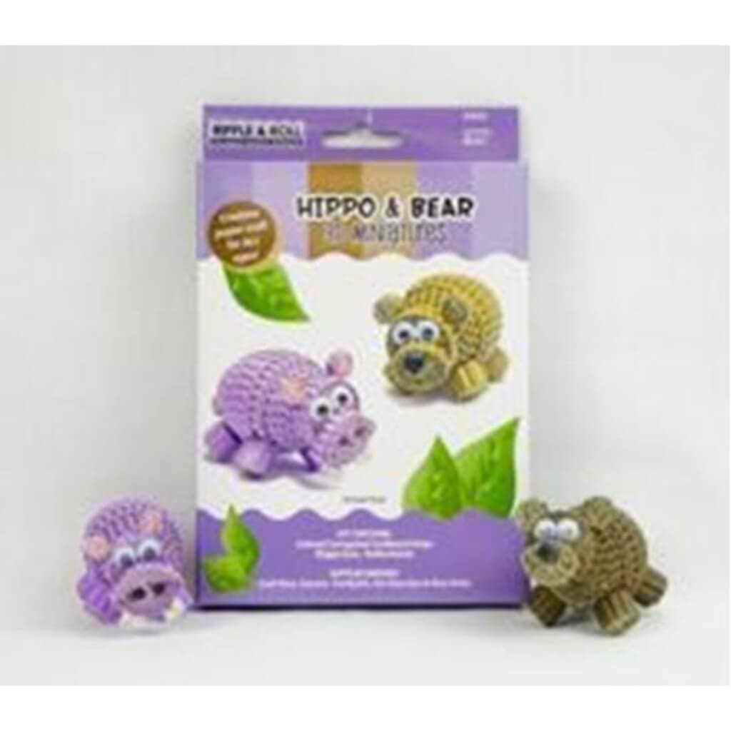 Hippo &amp; Bear 3D Miniatures Kit 