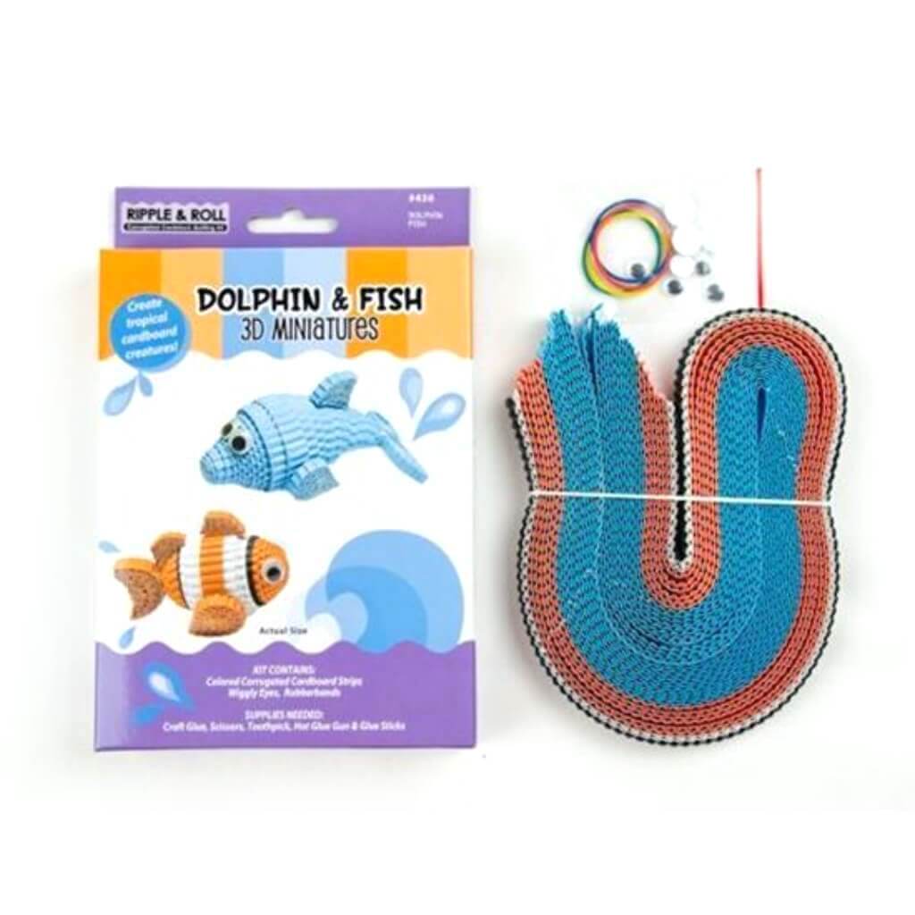 Dolphin &amp; Fish 3D Miniatures Kit 