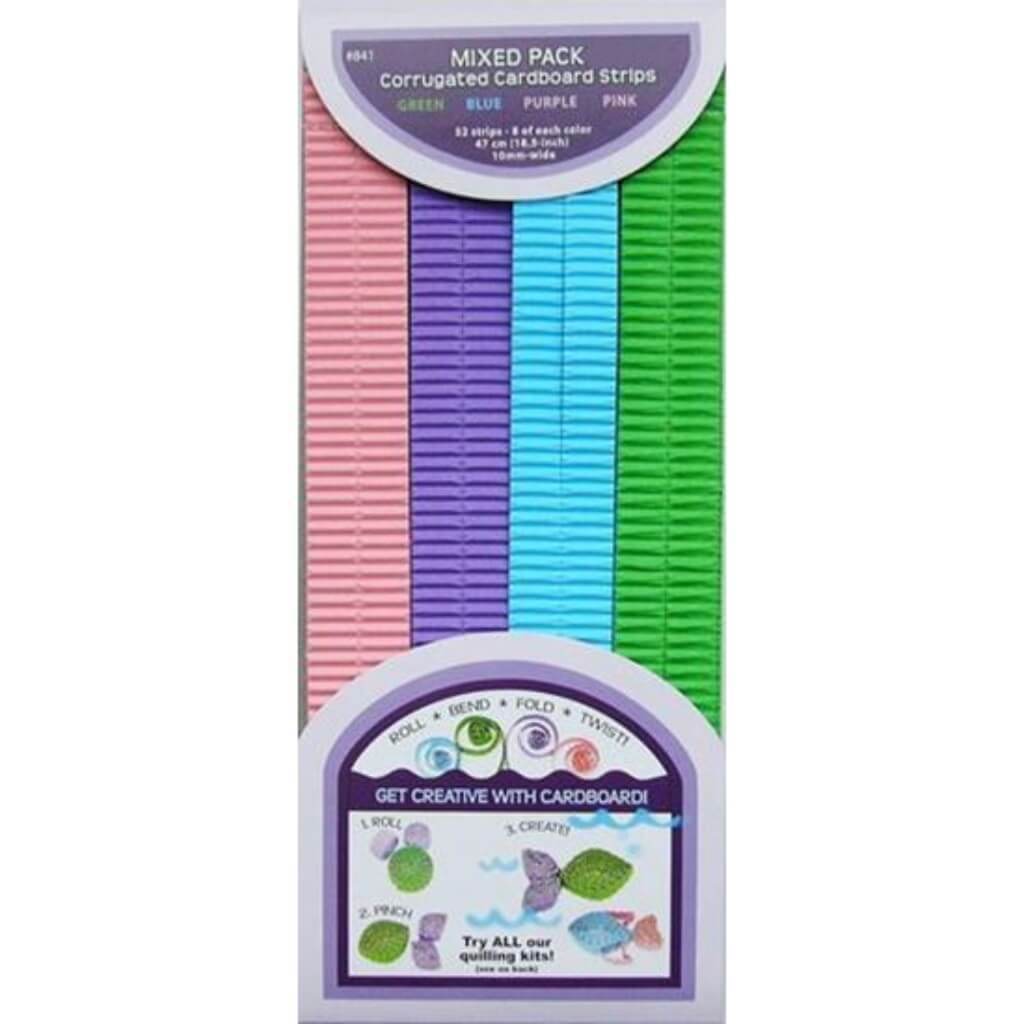 Greenbluepurplepink Corrugated Strips 