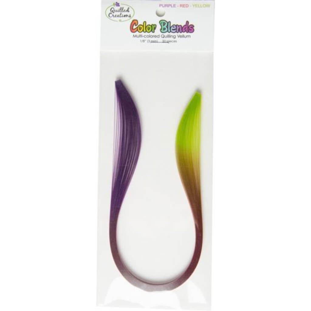 Purpleredyellow Color Blend Quilling Paper (1/8&quot; Wide) 