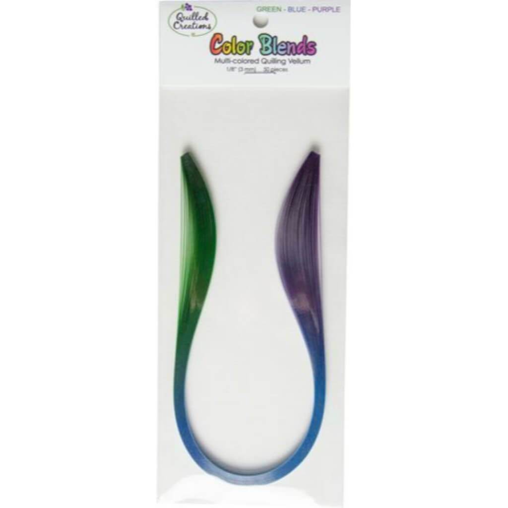 Greenbluepurple Color Blend Quilling Paper (1/8&quot; Wide) 