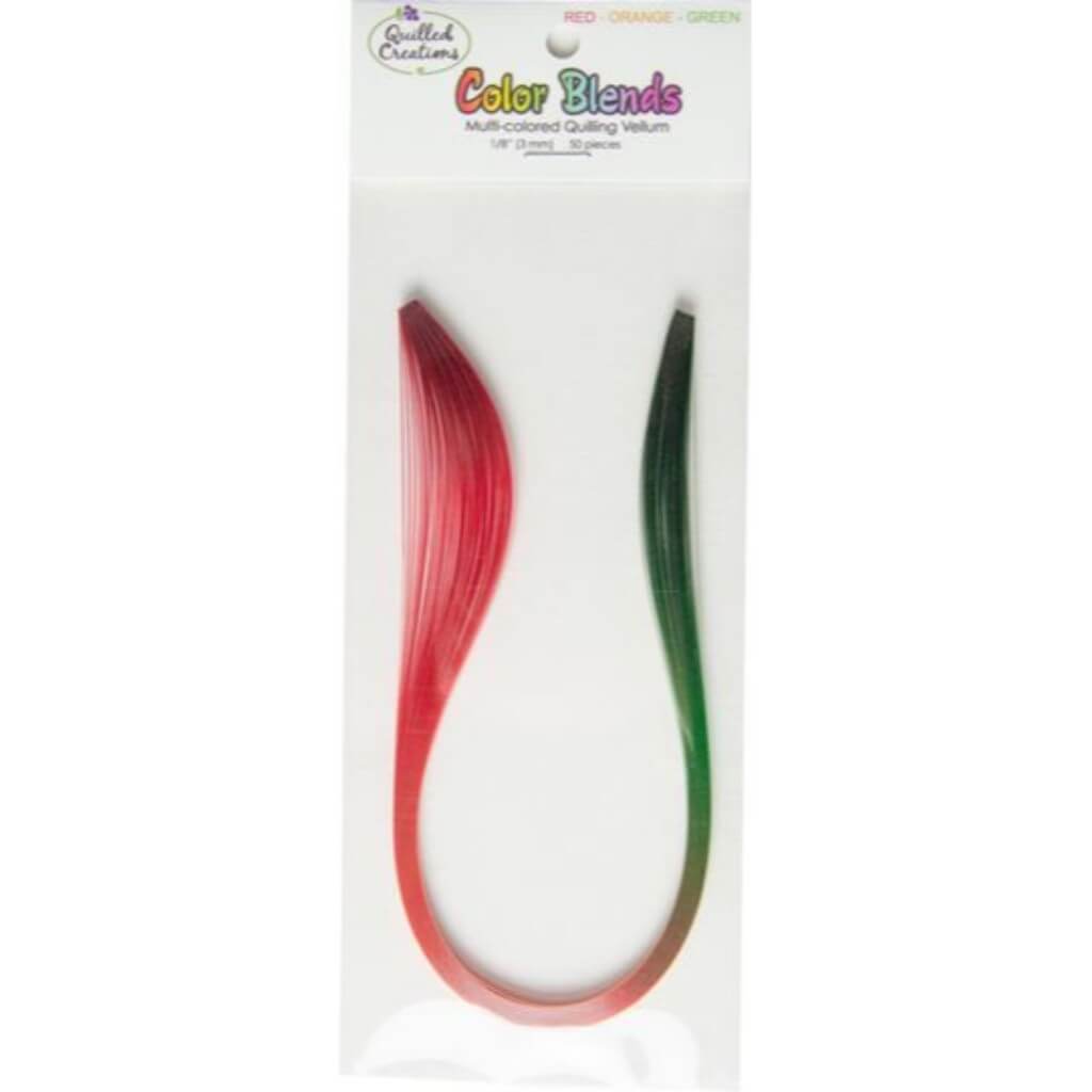 Redorangegreen Color Blend Quilling Paper (1/8&quot; Wide) 