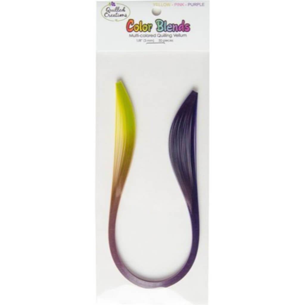 Yellowpinkpurple Color Blend Quilling Paper (1/8" Wide) 