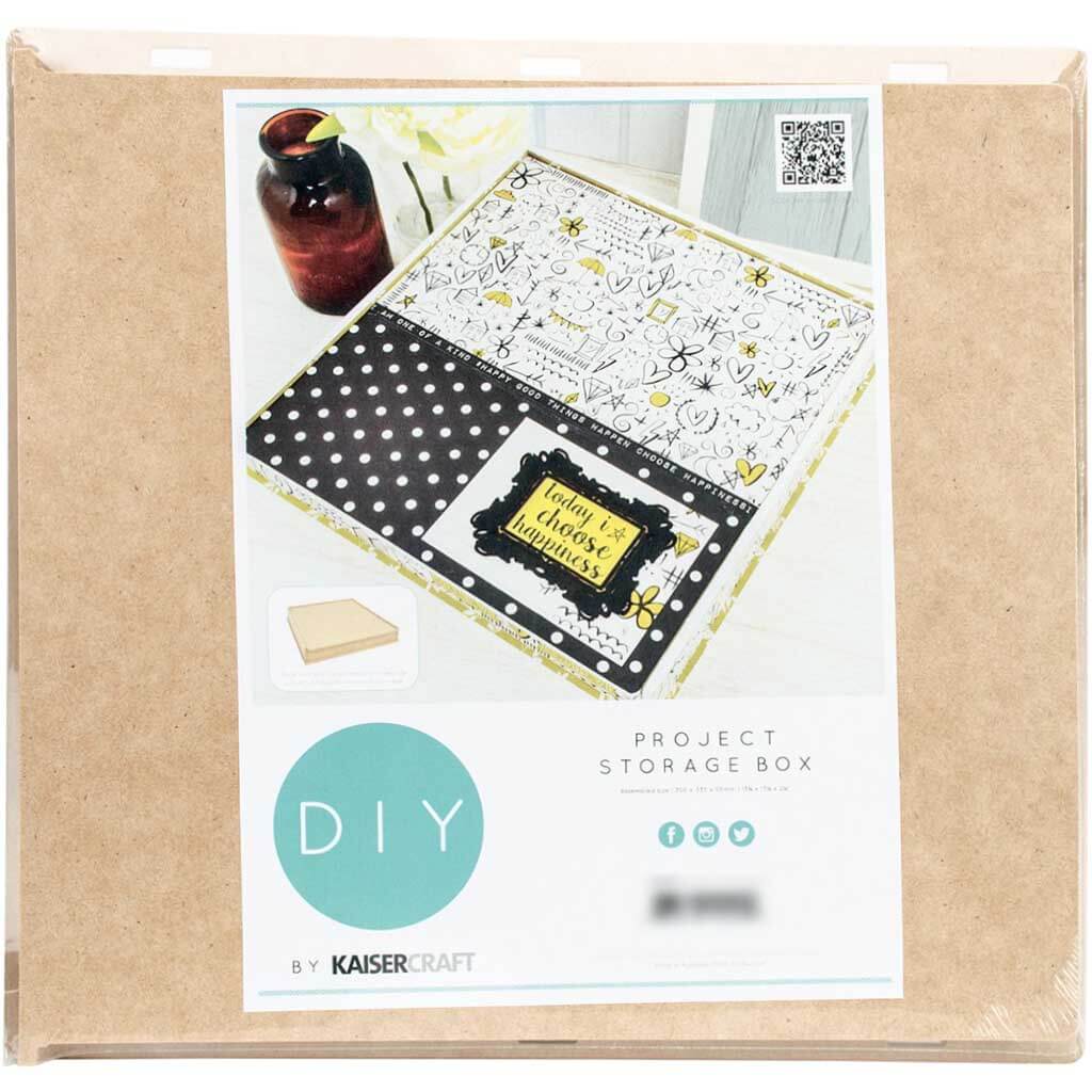 Beyond The Page MDF Project Storage Box 13.75in x 13.25in x 2.25in