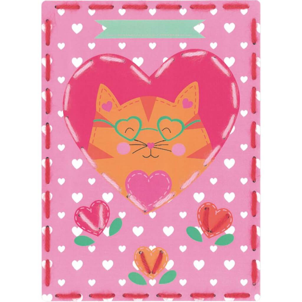 Vervaco/Kits 4 Kids Embroidery Cards Kit 7.25in x 10.25in Cat &amp; Cat